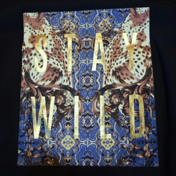 Betsey Johnson Stay Wild Sweatshirt Large - Picture 2 of 6